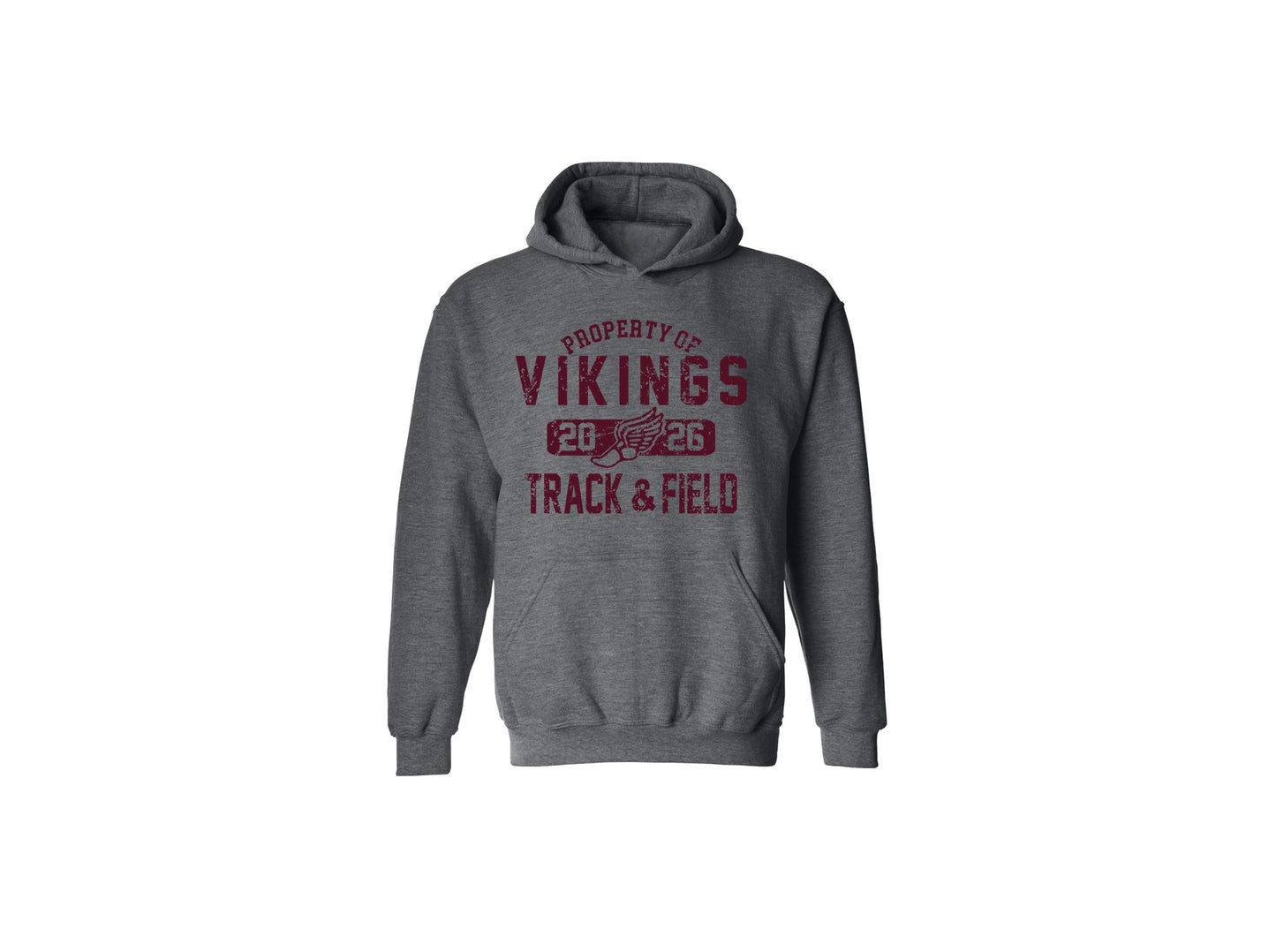 Cambridge Track and Field Distressed on Dark Heather Grey - Pick your shirt style
