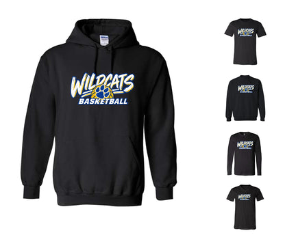 Wildcats Basketball on Black - Pick your shirt style