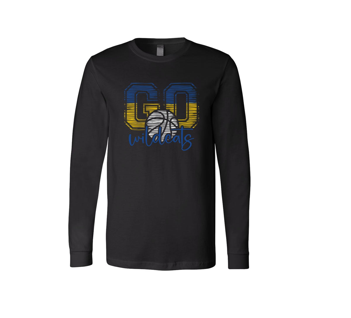 Wildcats Basketball on Black -  Pick your shirt style