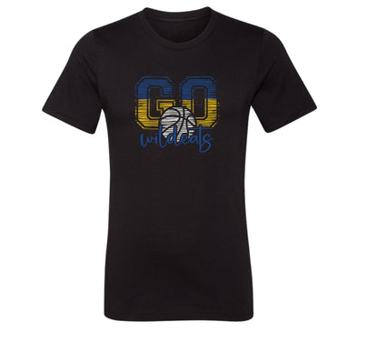 Wildcats Basketball on Black -  Pick your shirt style