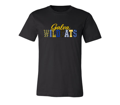 Wildcats Football on Black- Pick your shirt style