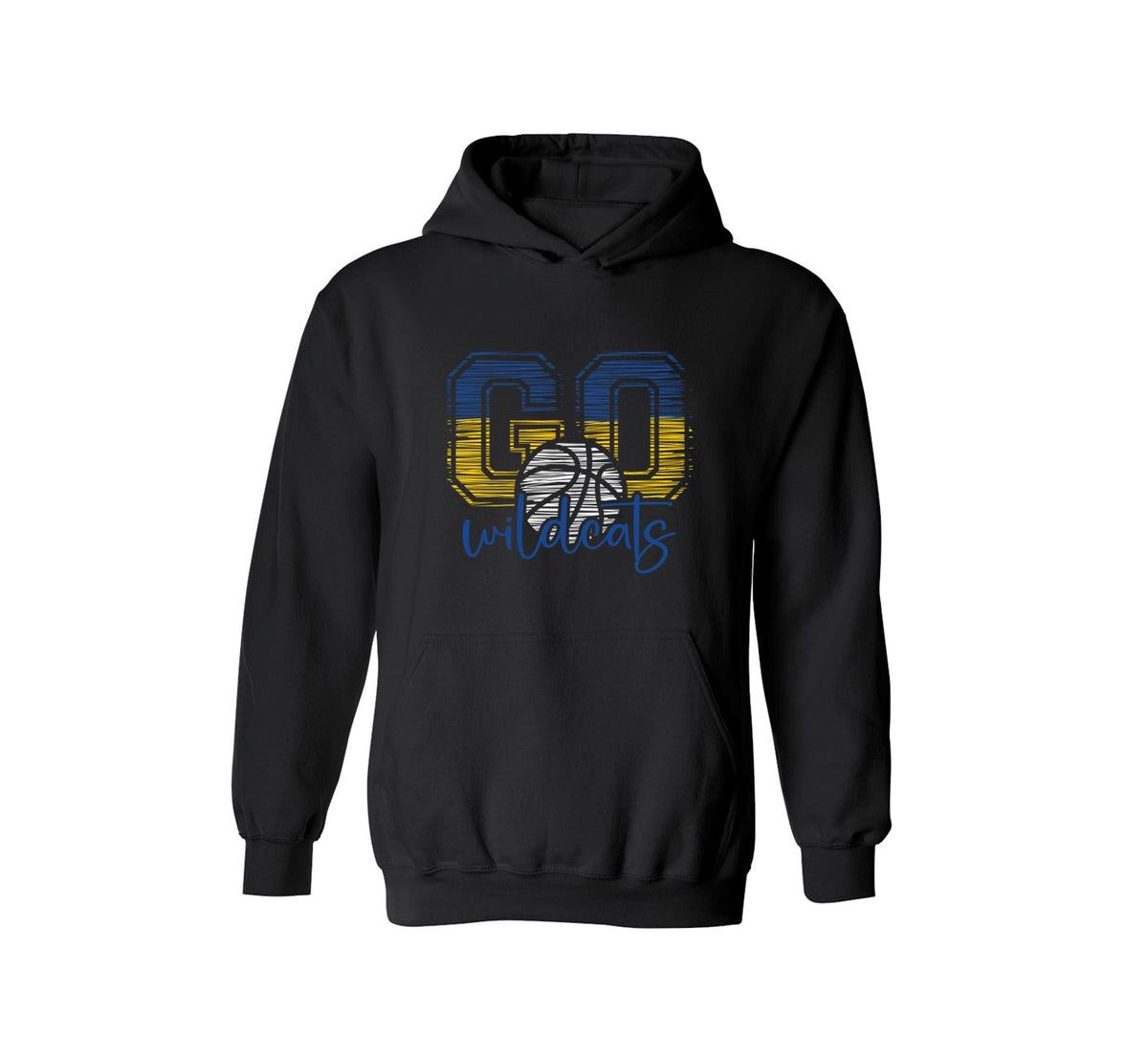 Wildcats Basketball on Black -  Pick your shirt style