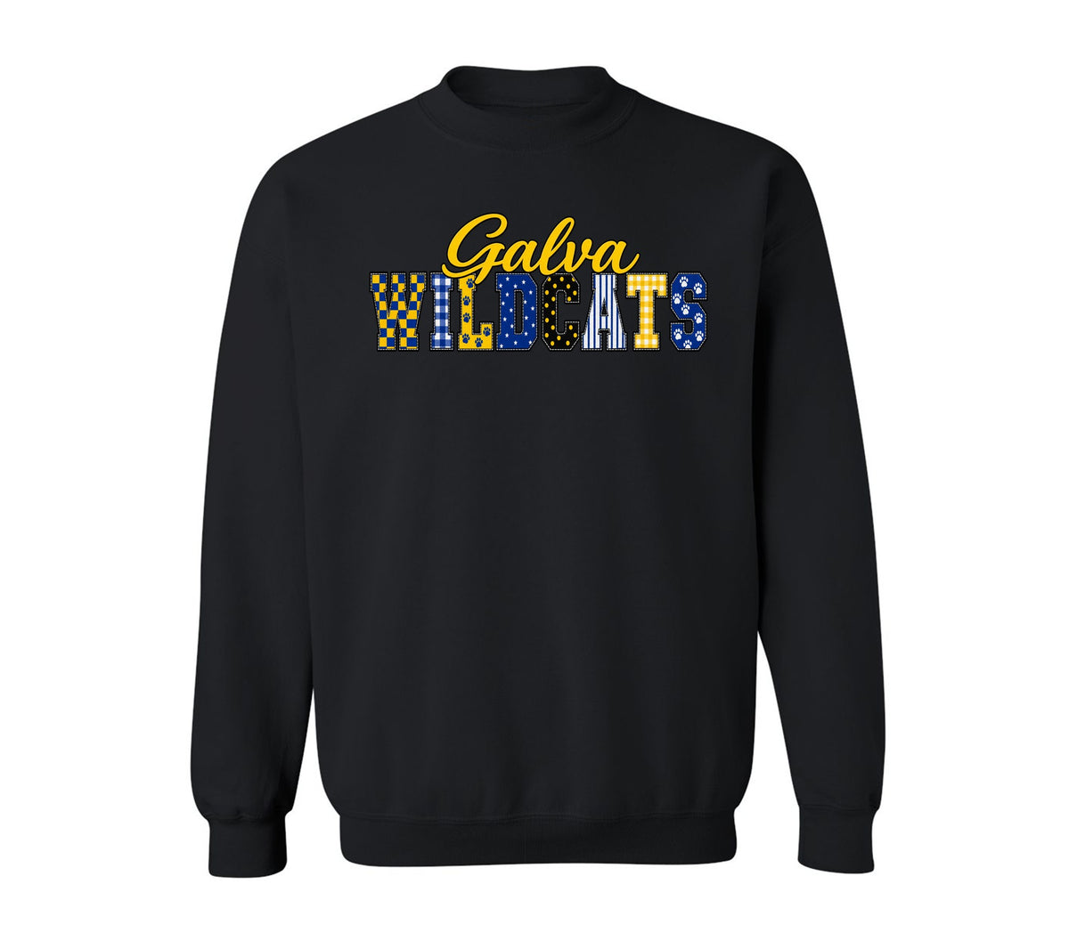 Wildcats Football on Black- Pick your shirt style