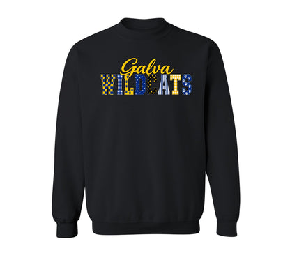 Wildcats Football on Black- Pick your shirt style