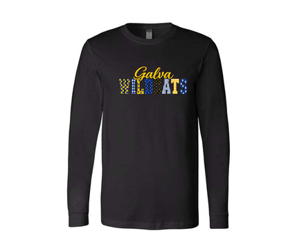 Wildcats Football on Black- Pick your shirt style