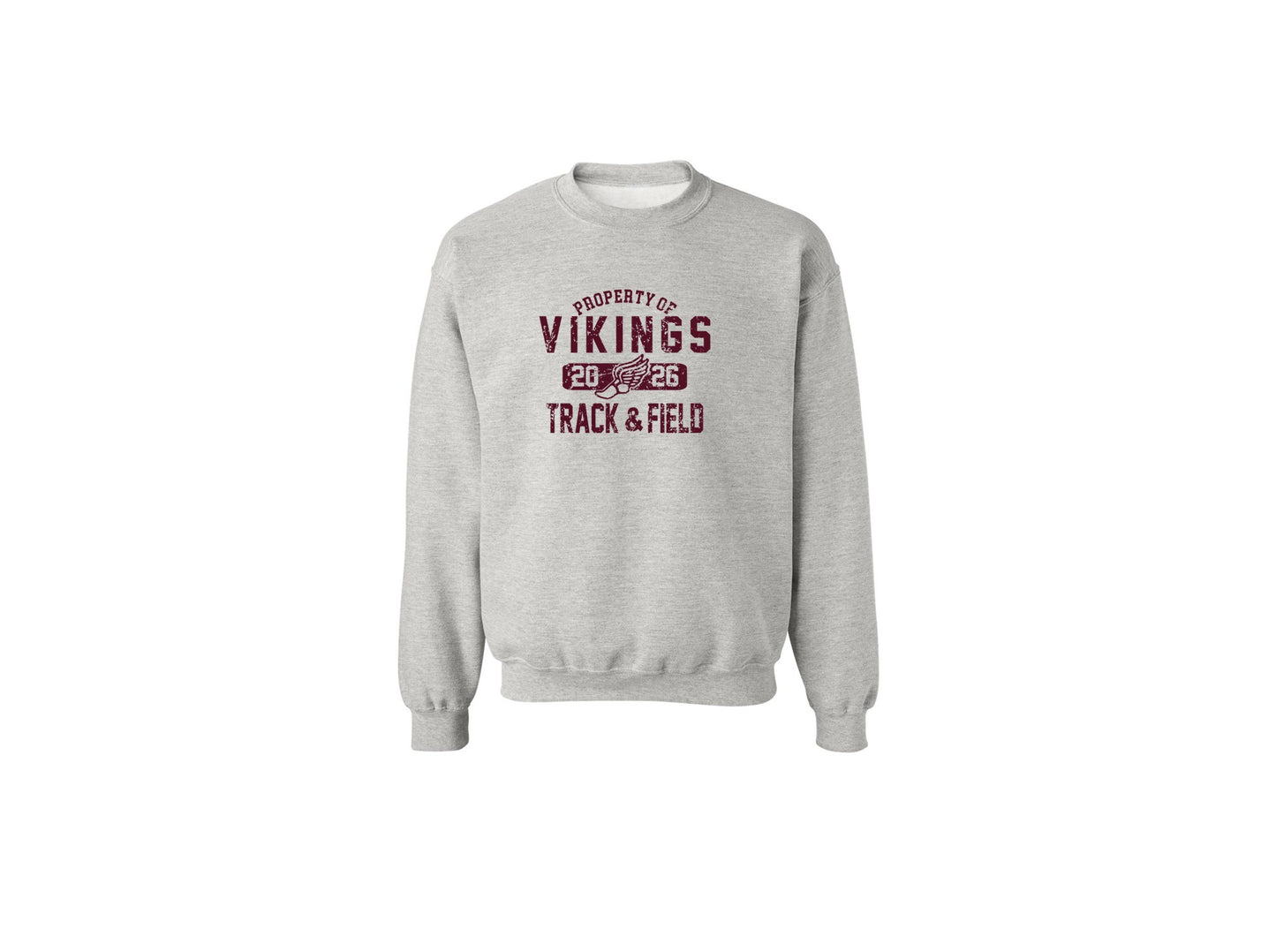 Cambridge Track and Field Distressed on Light Heather Grey - Pick your shirt style