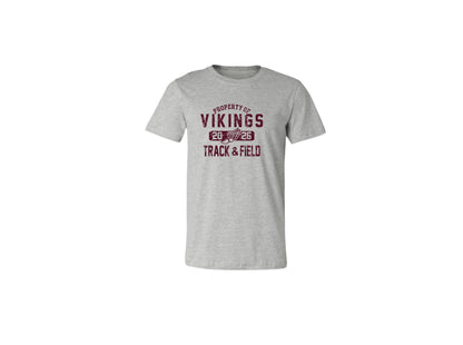 Cambridge Track and Field Distressed on Light Heather Grey - Pick your shirt style