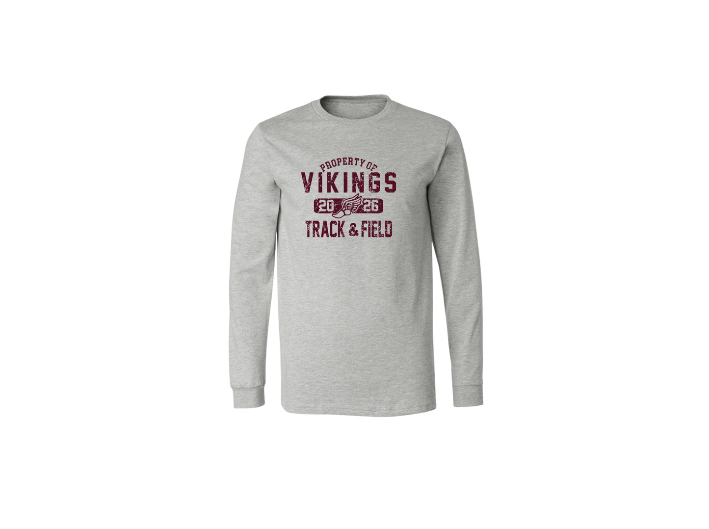 Cambridge Track and Field Distressed on Light Heather Grey - Pick your shirt style