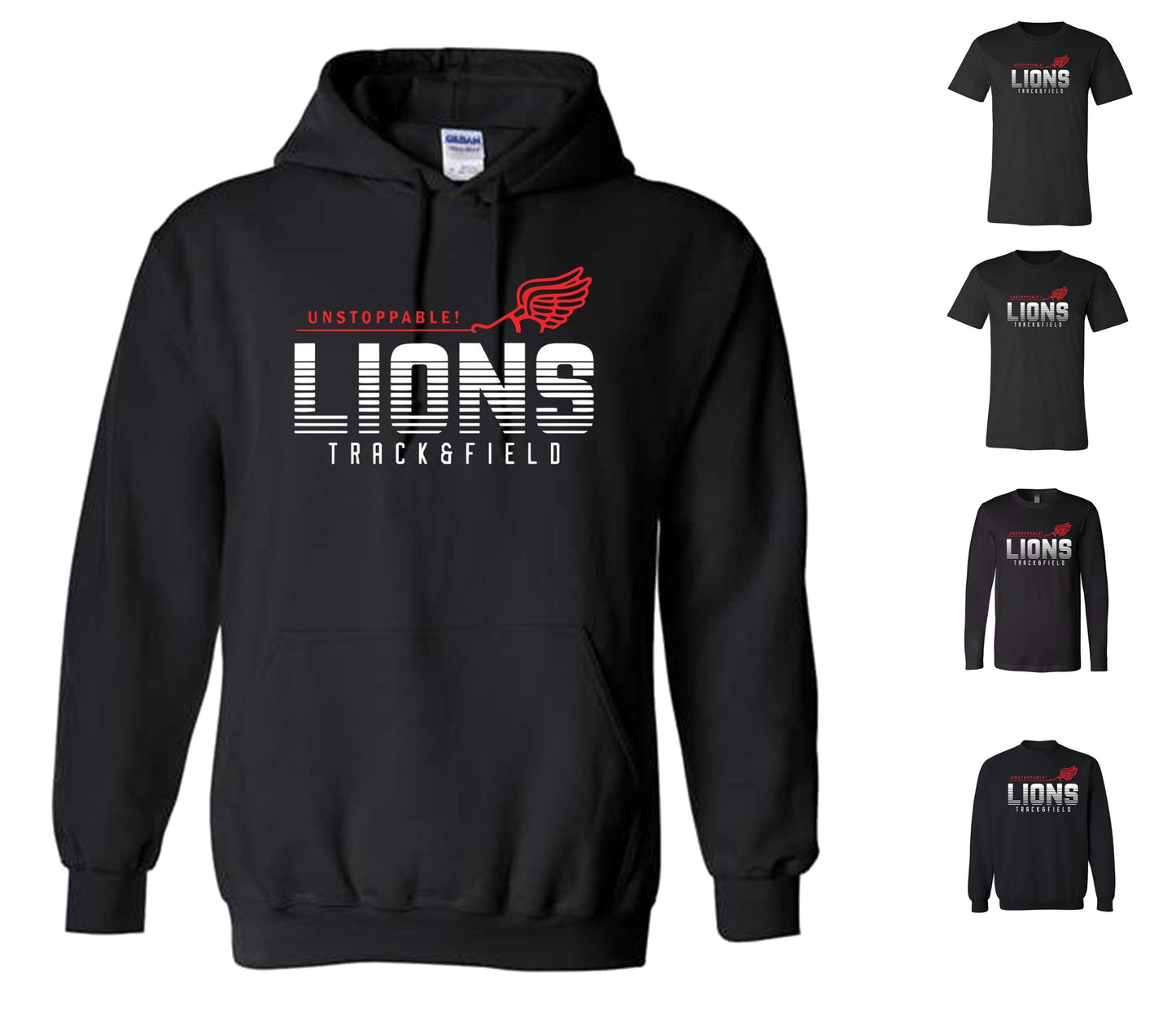Rivermont Track and Field on Black - Pick your shirt style