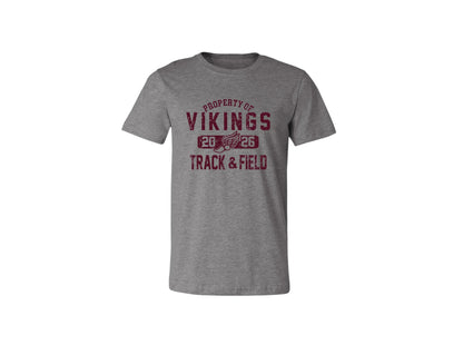 Cambridge Track and Field Distressed on Dark Heather Grey - Pick your shirt style