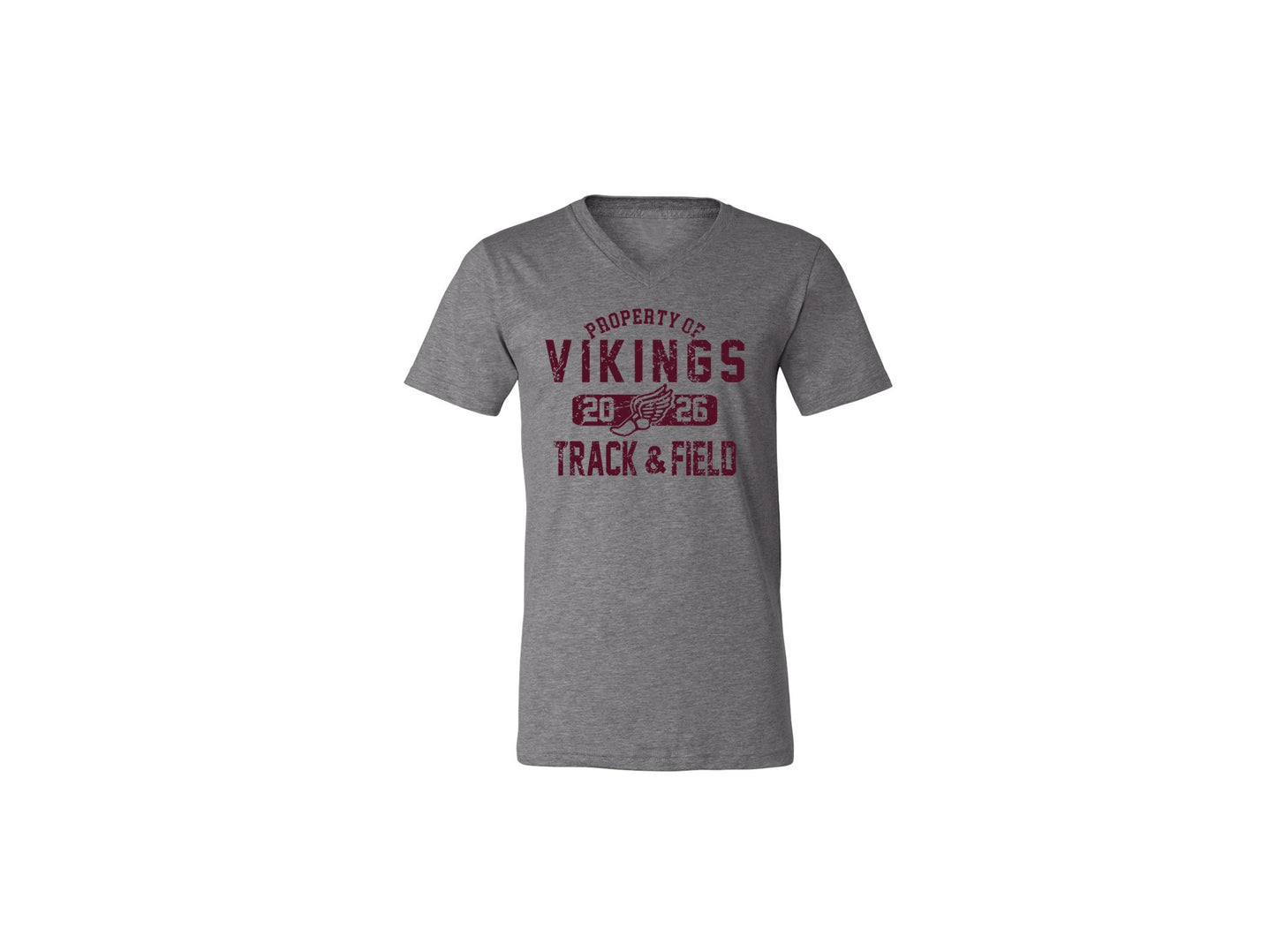 Cambridge Track and Field Distressed on Dark Heather Grey - Pick your shirt style