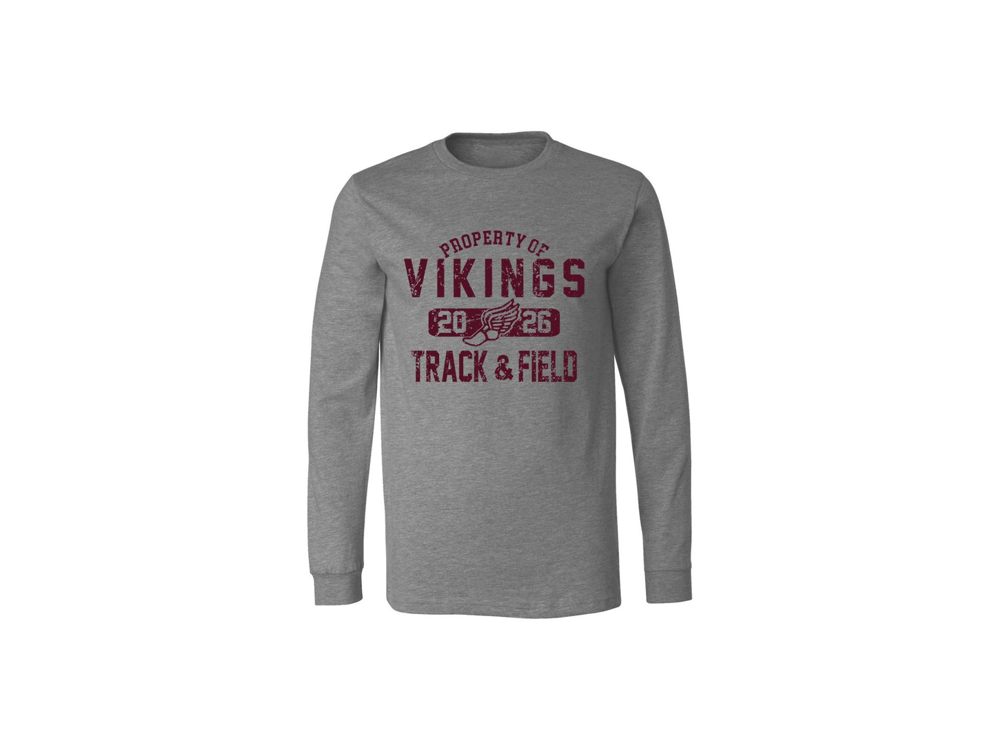Cambridge Track and Field Distressed on Dark Heather Grey - Pick your shirt style