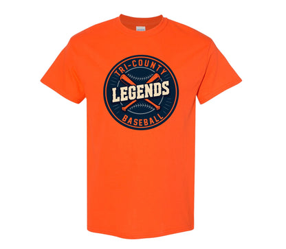 Tri-County Legends on Orange - Pick your shirt style