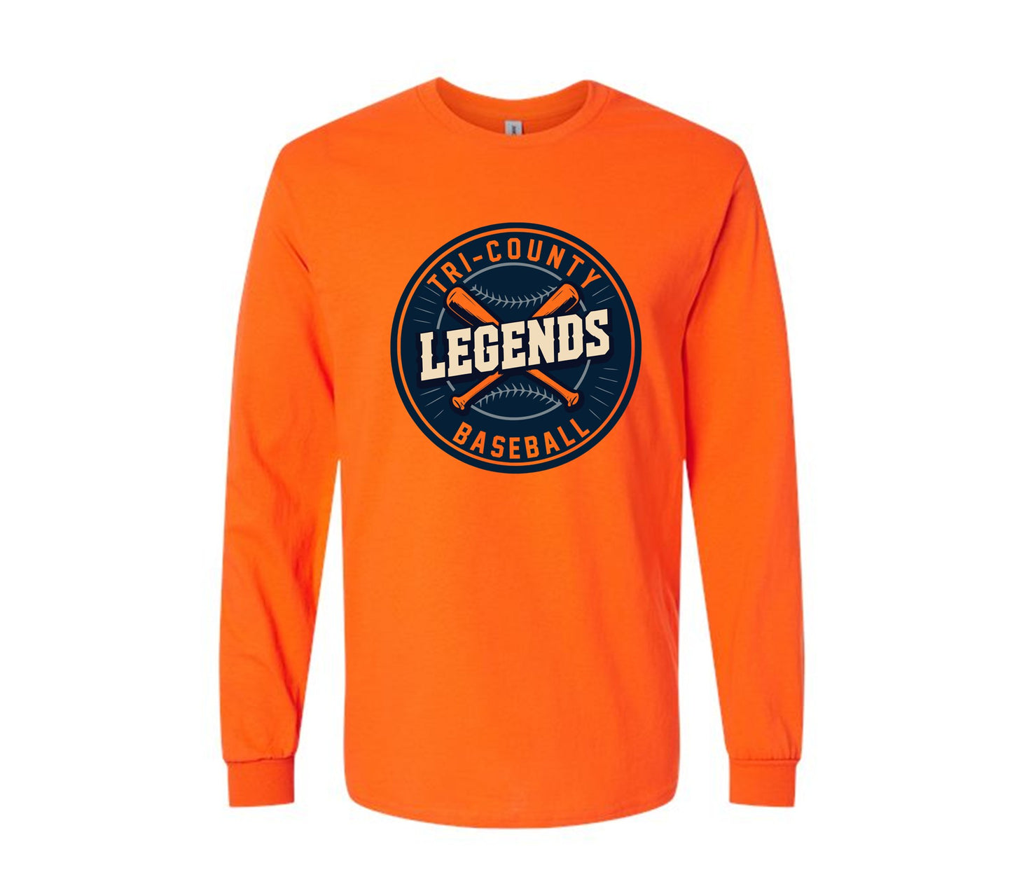 Tri-County Legends on Orange - Pick your shirt style