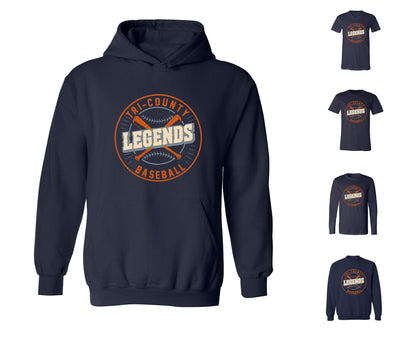 Tri-County Legends on Navy - Pick your shirt style
