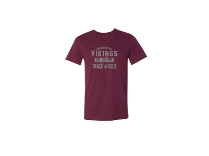 Cambridge Track and Field Distressed on Maroon - Pick Your Shirt Style