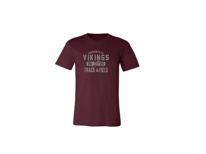 Cambridge Track and Field Distressed on Maroon - Pick Your Shirt Style