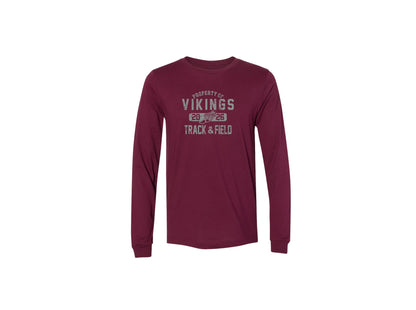 Cambridge Track and Field Distressed on Maroon - Pick Your Shirt Style