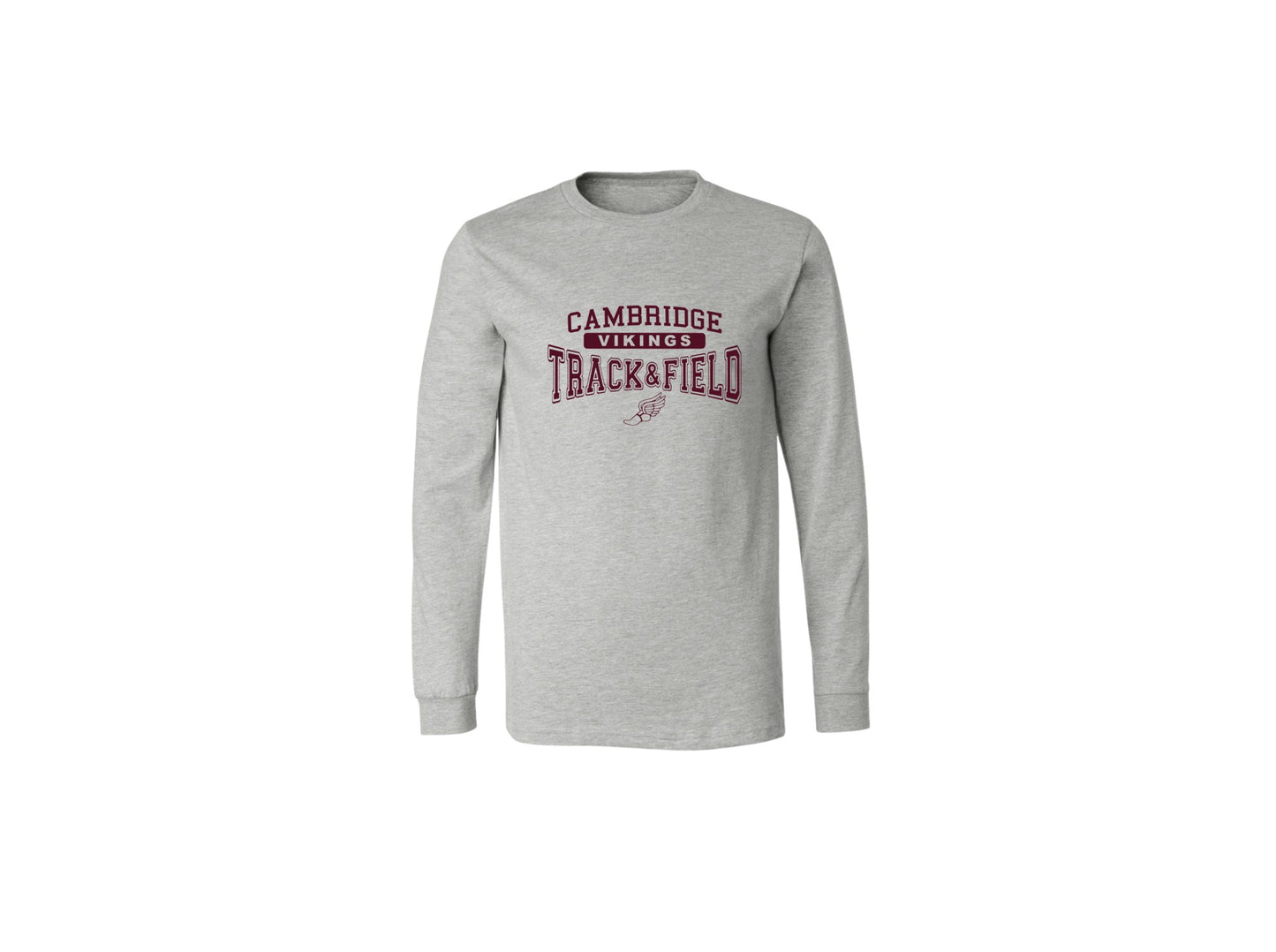 Cambridge Track and Field on Light Heather Grey - Pick your shirt style