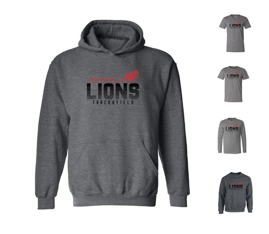 Rivermont Track and Field on Dark Heather Gray - Pick your shirt style