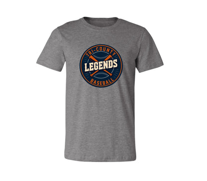 Tri-County Legends on Dark Heather Gray - Pick your shirt style
