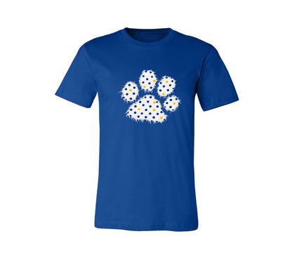 Wildcats Paw Print on Royal -  Pick your shirt style