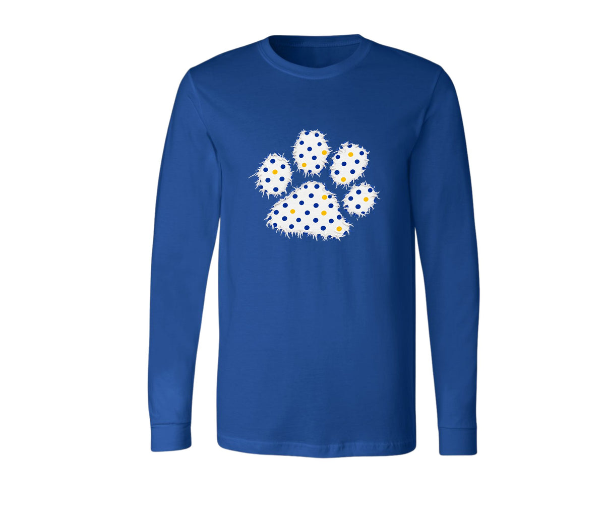 Wildcats Paw Print on Royal -  Pick your shirt style