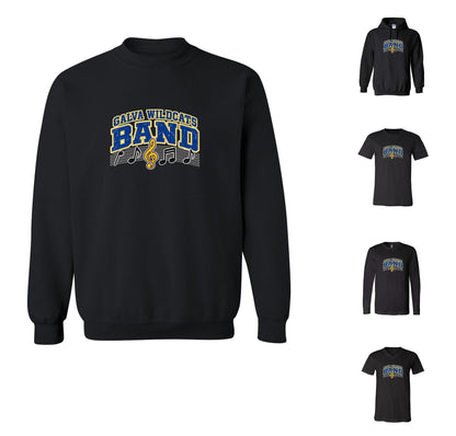 Wildcats Band on Black - Pick your shirt style