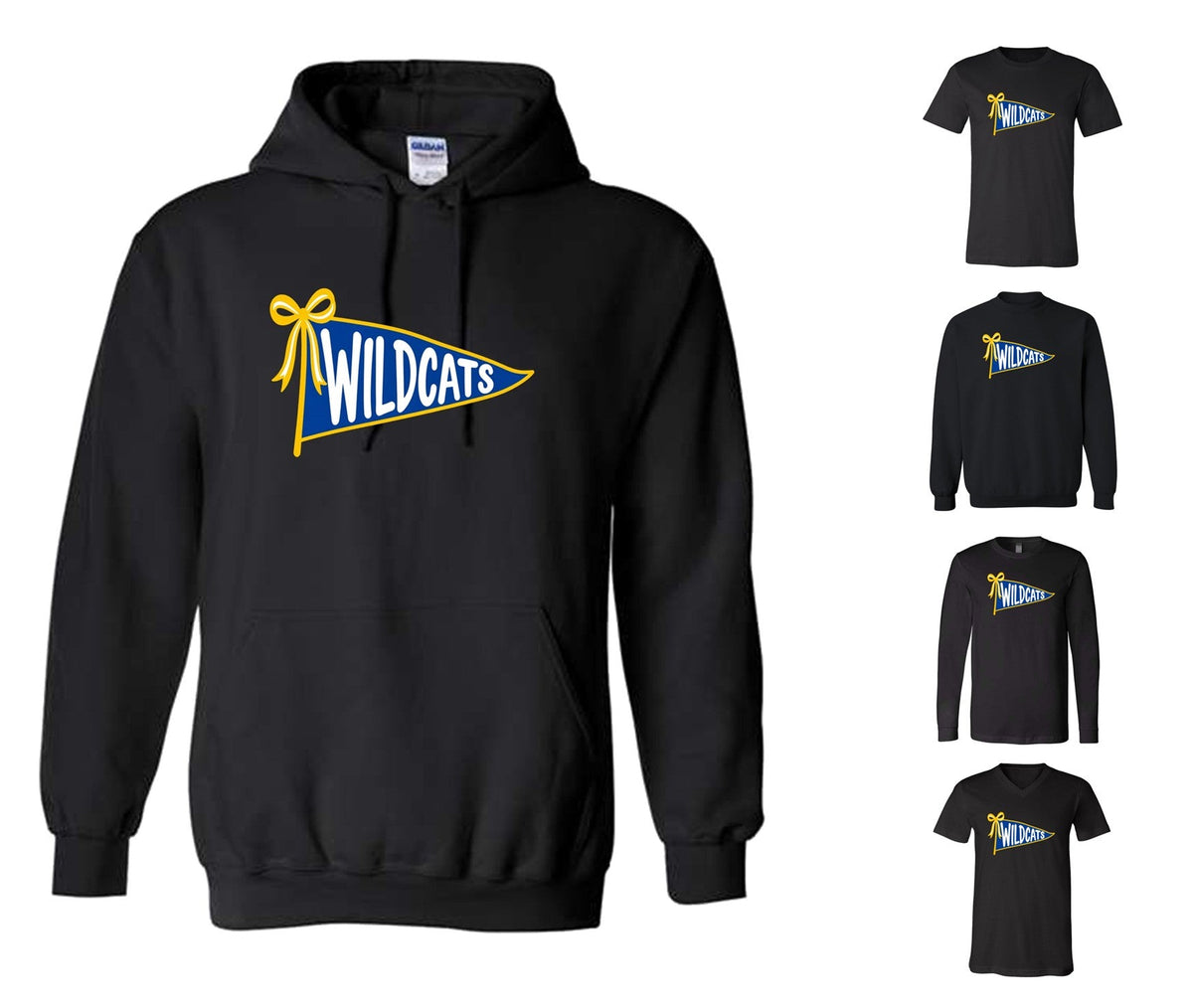 Wildcats on Black - Pick your shirt style