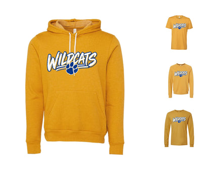 Wildcats on Heather Mustard - Pick your shirt style