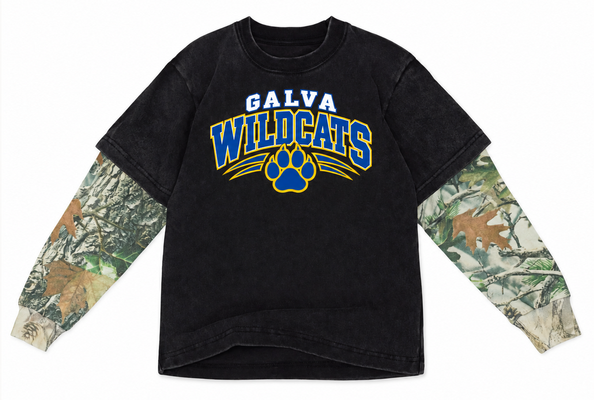 Cotton Collective - Kids Vintage Black and Wood Camo