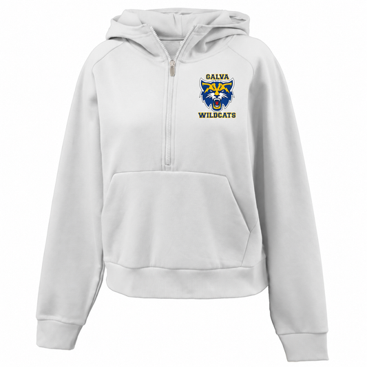 Women's half-zip hoodie - White