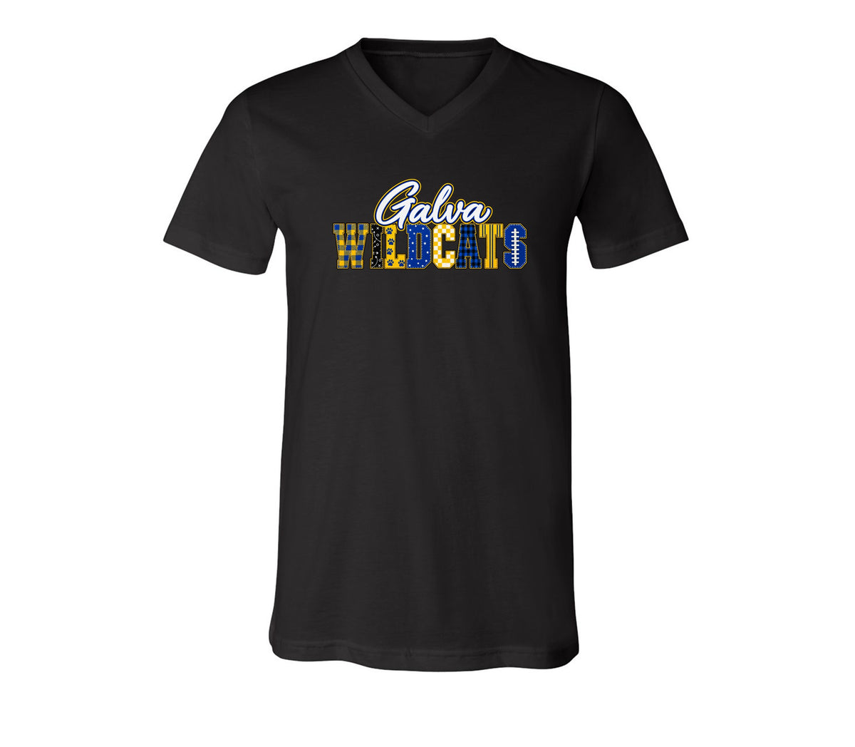 Wildcats Football on Black- Pick your shirt style