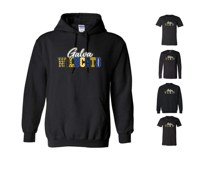 Wildcats Football on Black- Pick your shirt style