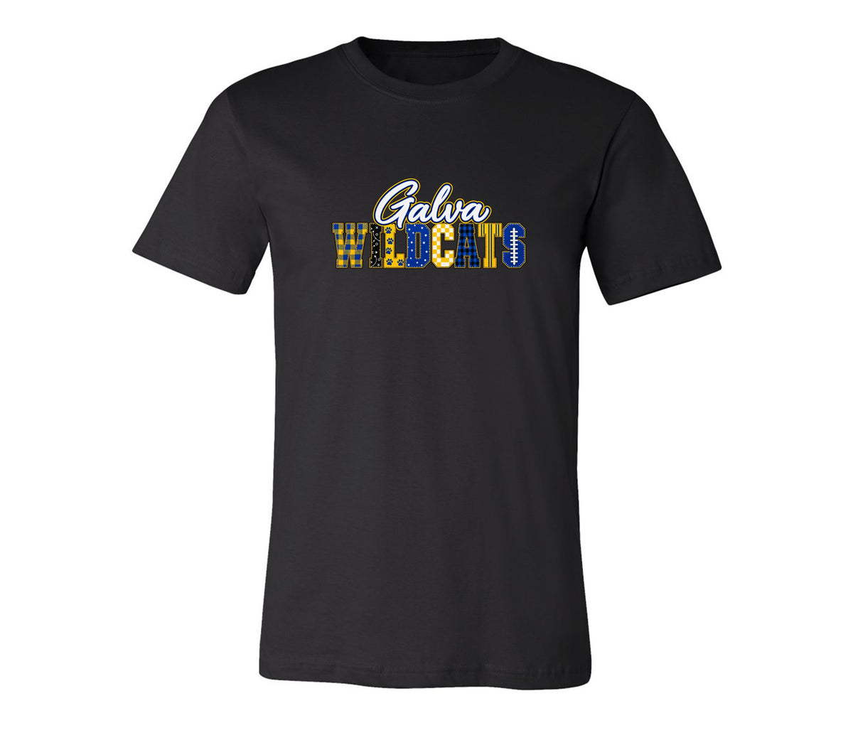 Wildcats Football on Black- Pick your shirt style