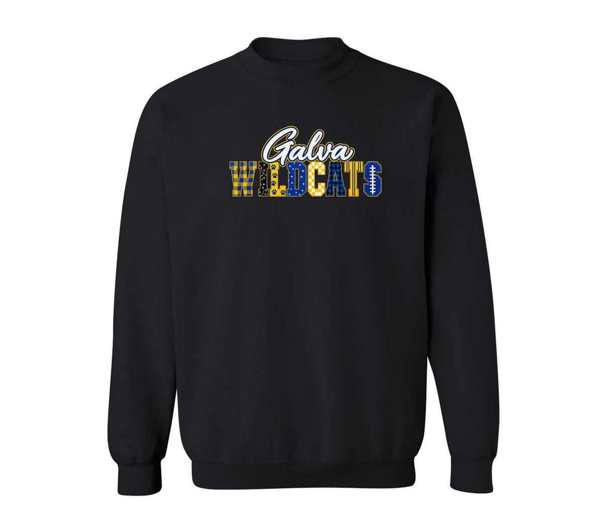 Wildcats Football on Black- Pick your shirt style