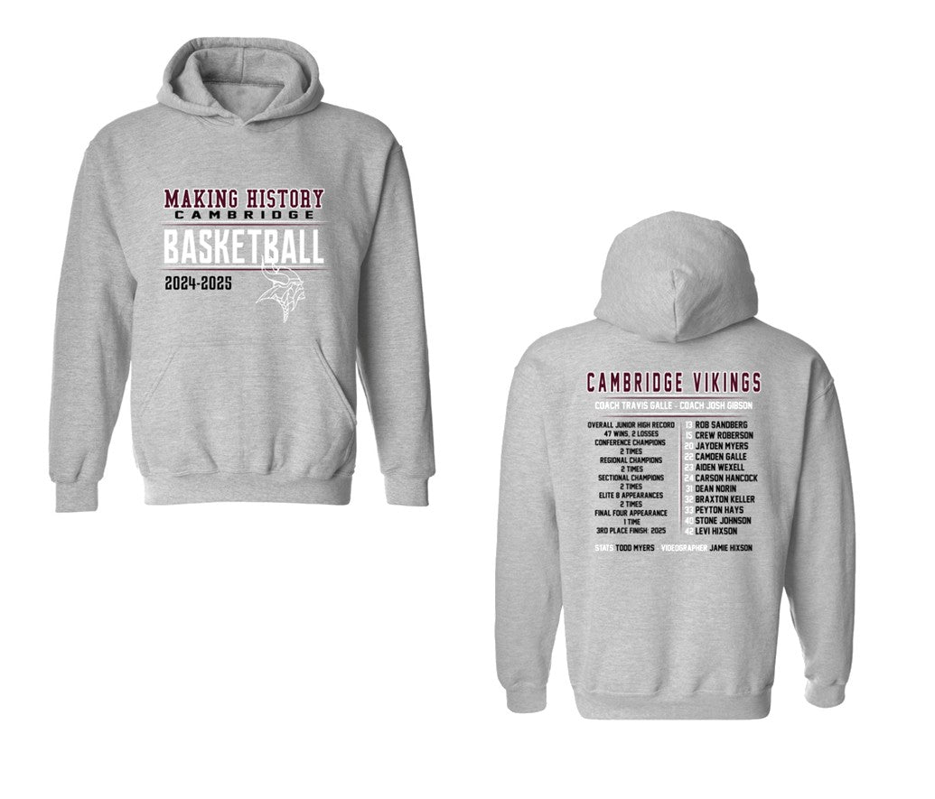 Cambridge Jr. High Boys Basketball - Sport Grey