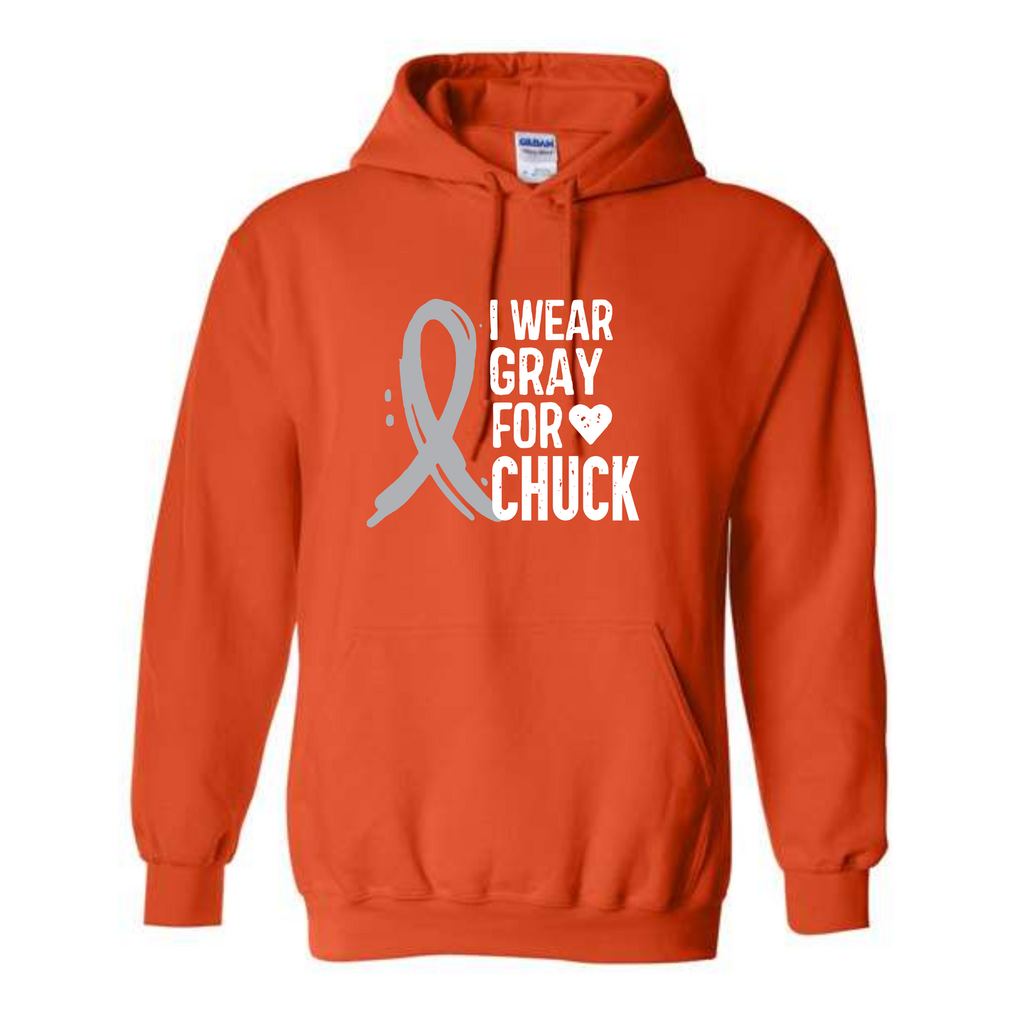I WEAR GRAY FOR CHUCK ON ORANGE