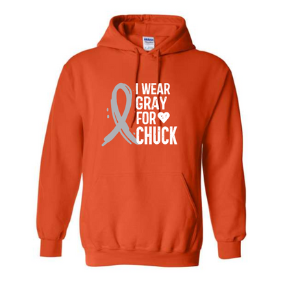 I WEAR GRAY FOR CHUCK ON ORANGE