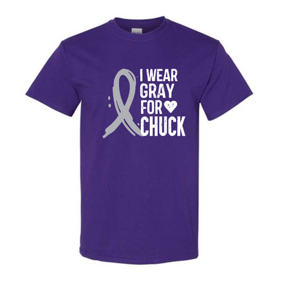 I WEAR GRAY FOR CHUCK ON PURPLE