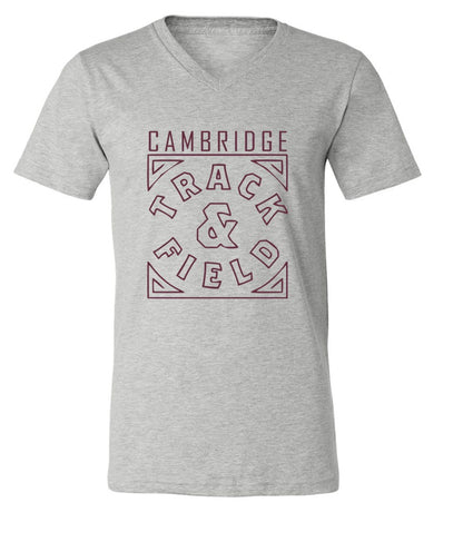 Cambridge Track and Field on Light Heather Grey - Pick your shirt style
