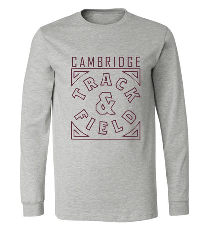 Cambridge Track and Field on Light Heather Grey - Pick your shirt style