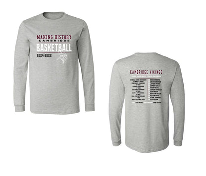 Cambridge Jr. High Basketball  - Tall Sizes - Athletic Heather