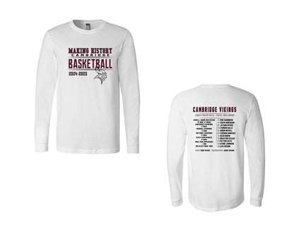 Cambridge Jr. High Basketball  - Tall Sizes - Whte