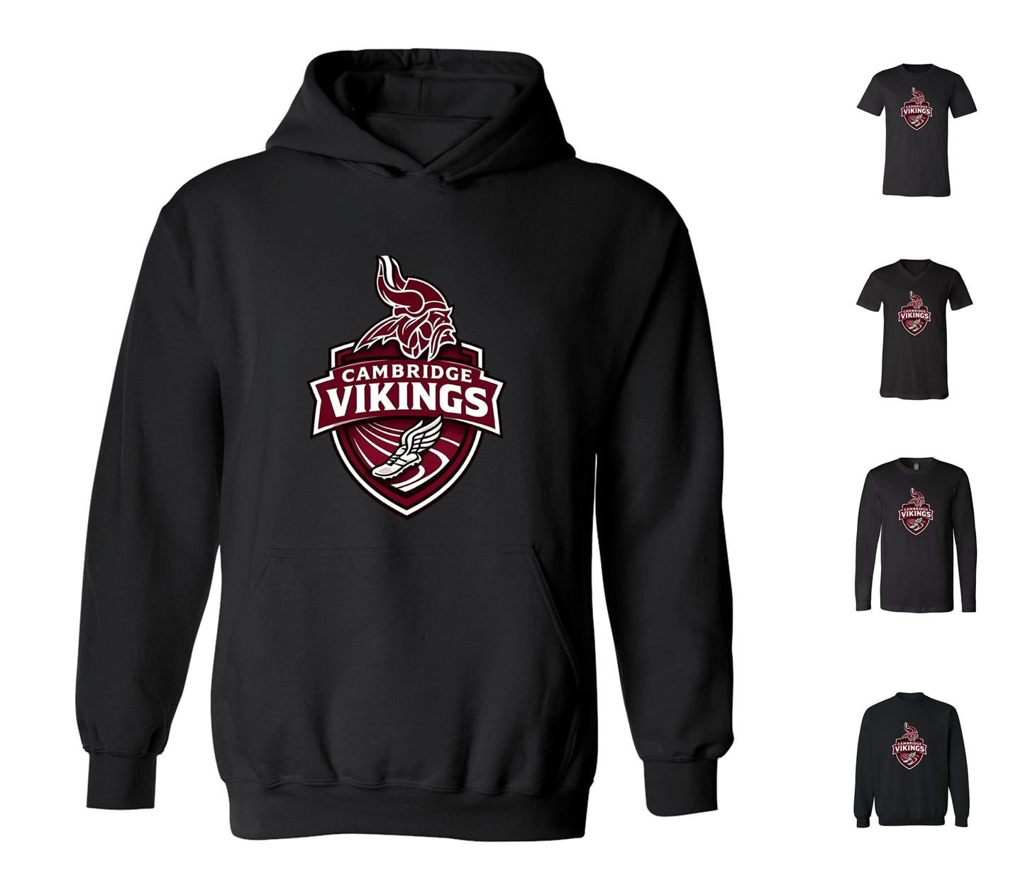 Cambridge Track and Field on Black - Pick your shirt style