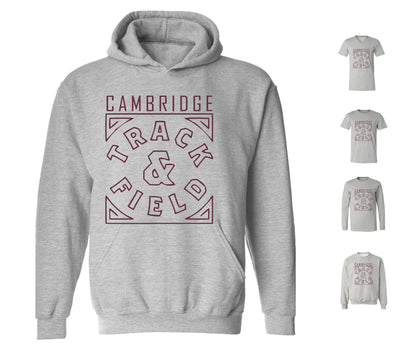 Cambridge Track and Field on Light Heather Grey - Pick your shirt style