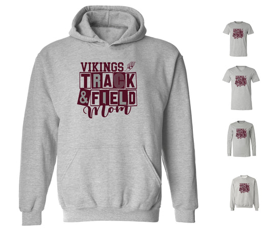 Cambridge Track and Field MOM on Light Heather Grey - Pick your shirt style